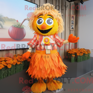 Orange Scarecrow mascot...