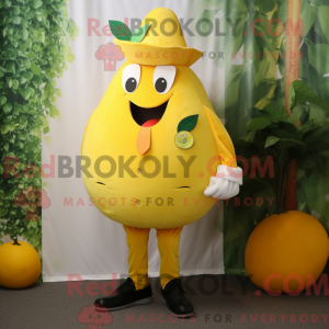Gul grapefrugt maskot...