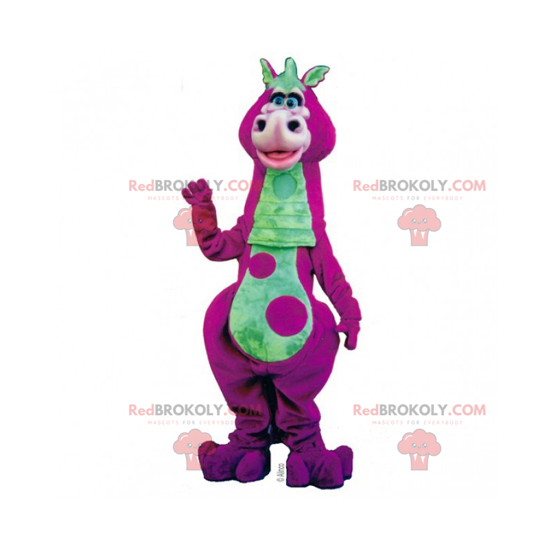 Personagem de desenho animado de dinossauro multicolorido