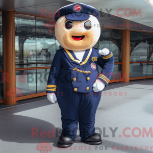 Navy Donut mascot costume...