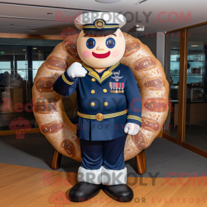 Navy Donut mascot costume...