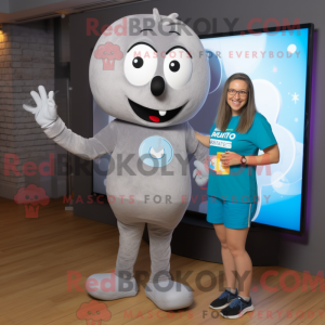 Grå Aglet maskot kostume...