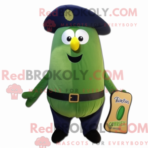 Navy Cucumber maskot drakt...