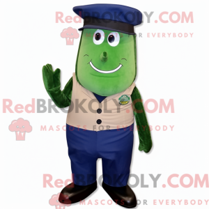 Navy Cucumber maskot drakt...