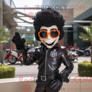 Sort Mime maskot kostume...