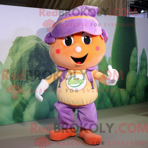Peach Grape mascot costume...
