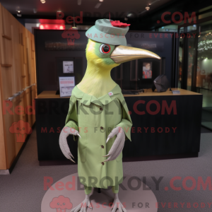 Grøn spætte maskot kostume...
