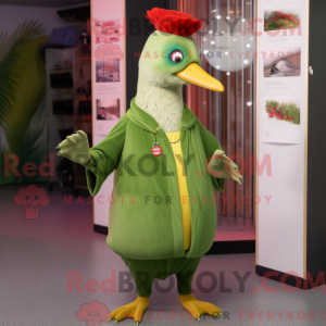 Postava maskota zeleného...