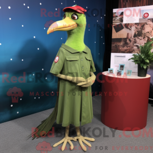 Grøn spætte maskot kostume...