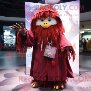 Maroon Witch mascot costume...