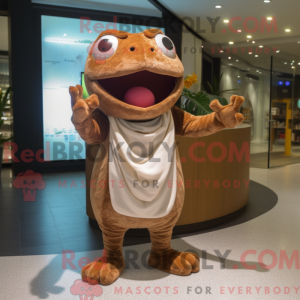 Brown Frog mascot costume...