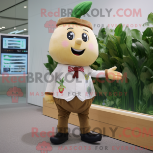 Tan Radish mascot costume...