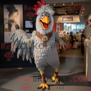Silver Rooster mascot...