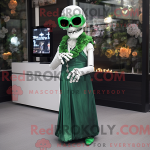 Máscara de caveira verde...