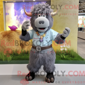 Disfraz de mascota Yak gris...