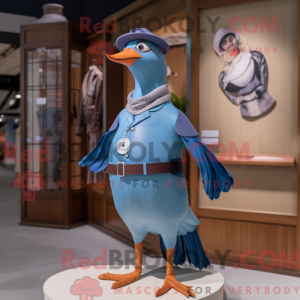 Blå Passenger Pigeon maskot...