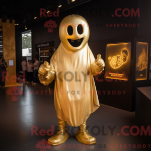 Gold Ghost mascot costume...
