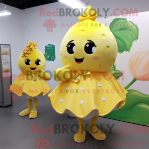 Yellow Strawberry mascot...