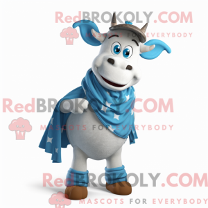 Blue Hereford Cow maskot...