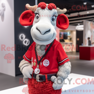 Red Ram maskot kostume...