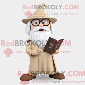 Mascotte de magicien beige...