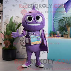 Purple Ray-mascottekostuum...