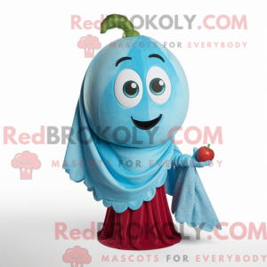 Cyan Cherry maskot kostume...