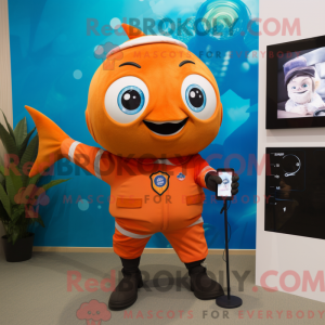 Orange Tuna mascot costume...