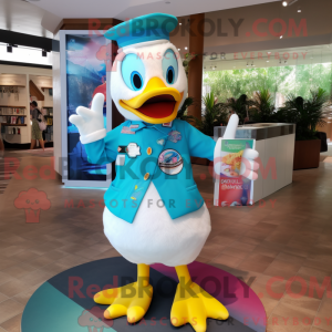Turquoise Duck mascot...