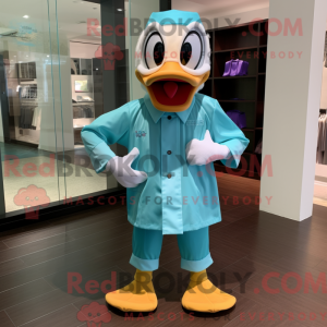 Turquoise Duck mascot...