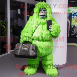 Postava maskota Lime Green...
