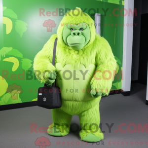 Lime Green Gorilla mascot...