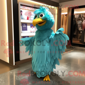 Máscara de frango ciano com...
