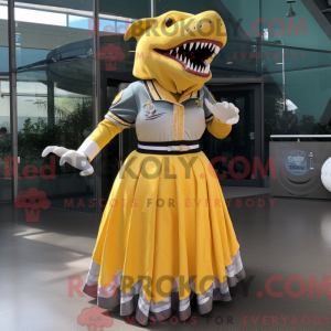 Gold Megalodon mascot...