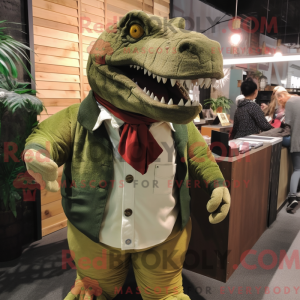 Olive T Rex mascot costume...
