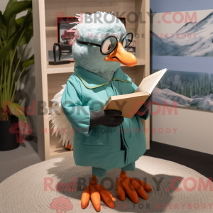 Teal Gull mascottekostuum...