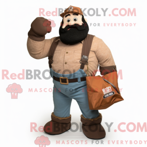 Brown Strongman mascot...