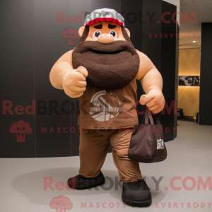 Brun Strongman maskot...