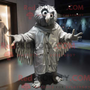 Silver Harpy mascot costume...