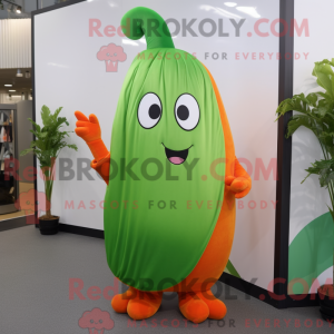 Orange Green Bean mascot...