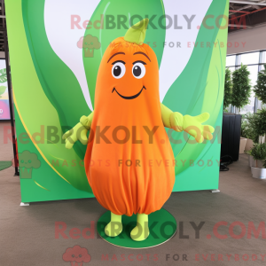 Orange Green Bean mascot...
