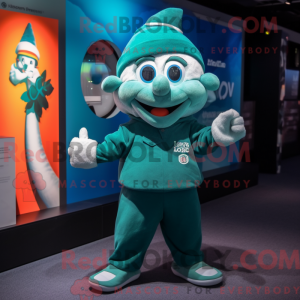 Teal Irish Flag mascot...