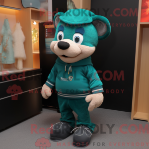 Teal Irish Flag mascot...