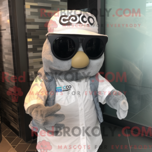 Grijs Gyro-mascottekostuum...
