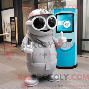 Grå Gyro maskot kostume...