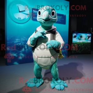 Turkis havskildpadde maskot...
