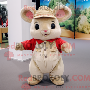 Beige Chinchilla maskot...