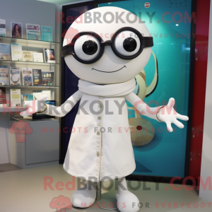 Hvit Gyro maskot kostyme...