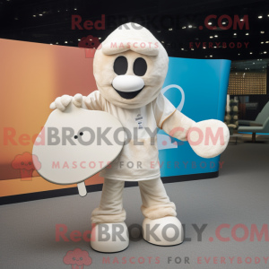Creme bordtennisbord maskot...