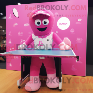 Postava maskota růžového...